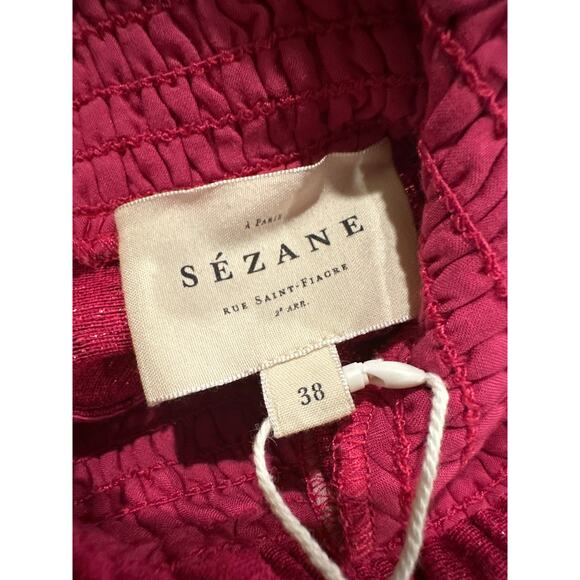 Sezane Filomene Long Sleeve Lurex Rose Pink Blouse Size US 6 - Picture 3 of 13